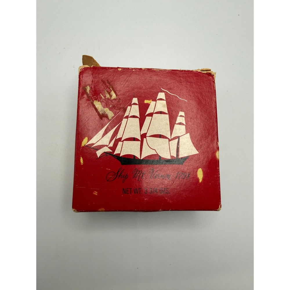 Vintage Old Spice Shaving Mug Refill Soap Ship Mt Vernon 1798 Red Box NEW OS